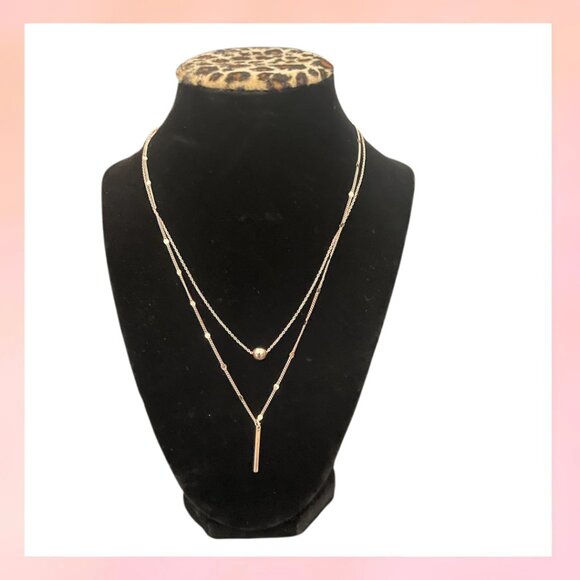 Lovisa Jewelry - Vintage Boutique Bar Layered Double Necklace